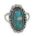 Sterling Silver Turquoise Opal Southwestern Ring Size 7-1/2 YX80517